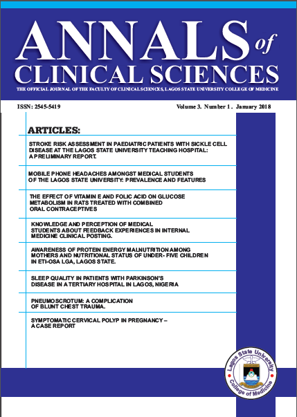 					View Vol. 3 No. 1 (2018): Annals of Clinical Sciences
				